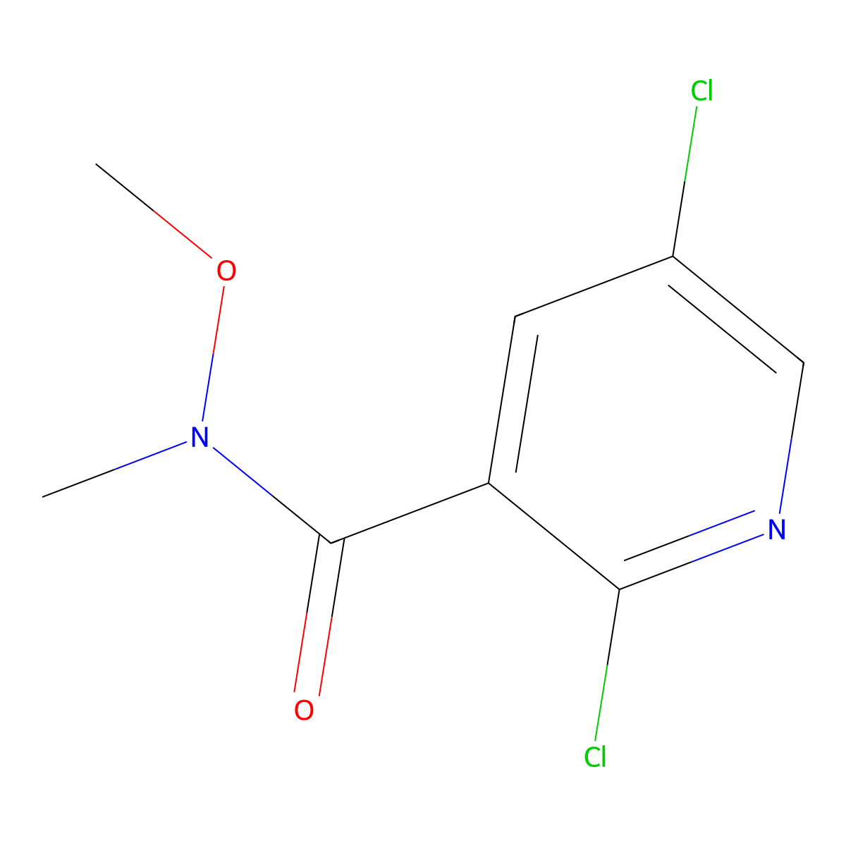 2,5-Dichloro-n-methoxy-n-methylnicotinamide molecular structure, CAS 1823878-16-5
