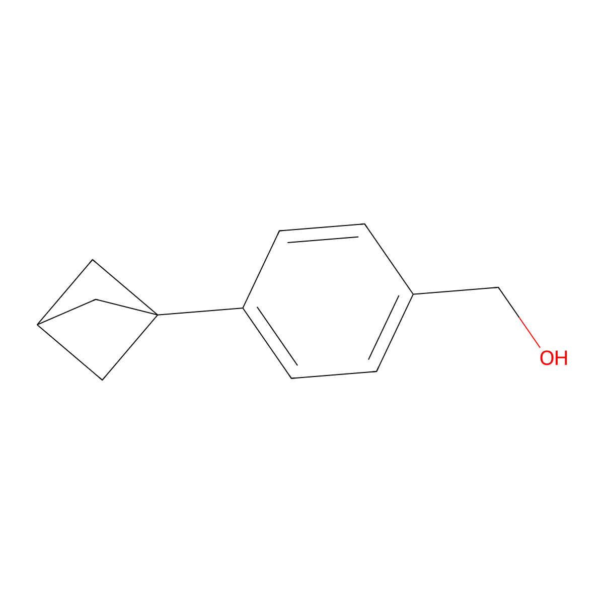 (4-(Bicyclo[1.1.1]pentan-1-yl)phenyl)methanol molecular structure, CAS 1823878-57-4