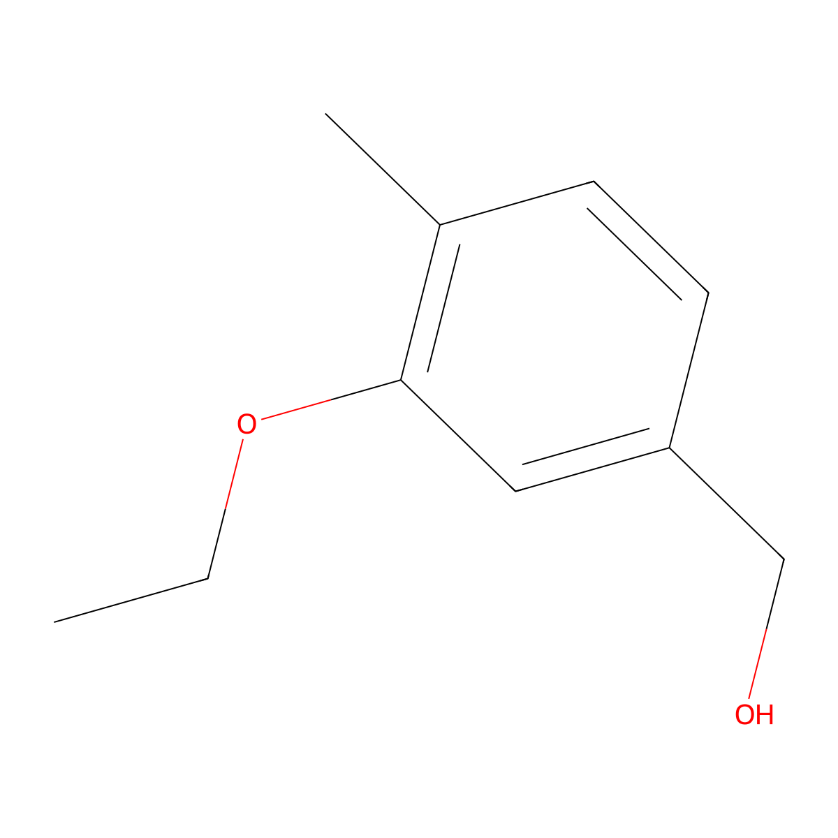 (3-Ethoxy-4-methylphenyl)methanol molecular structure, CAS 1823878-79-0