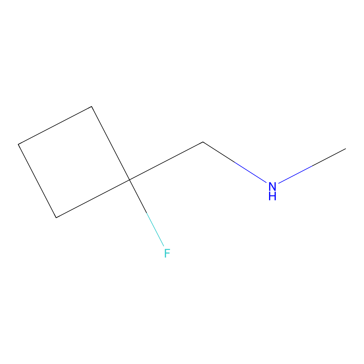 [(1-Fluorocyclobutyl)methyl](methyl)amine molecular structure, CAS 1823878-93-8