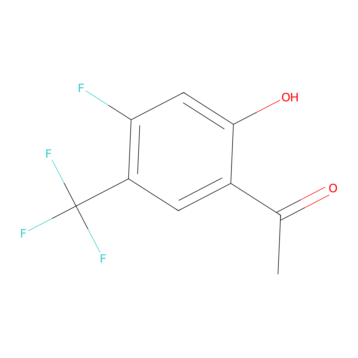 1-(4-Fluoro-2-hydroxy-5-(trifluoromethyl)phenyl)ethan-1-one molecular structure, CAS 1823879-32-8