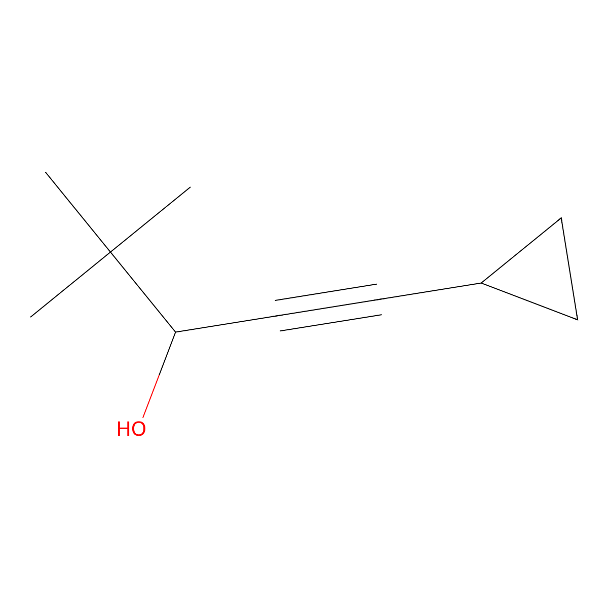 1-Cyclopropyl-4,4-dimethylpent-1-yn-3-ol molecular structure, CAS 1823879-34-0