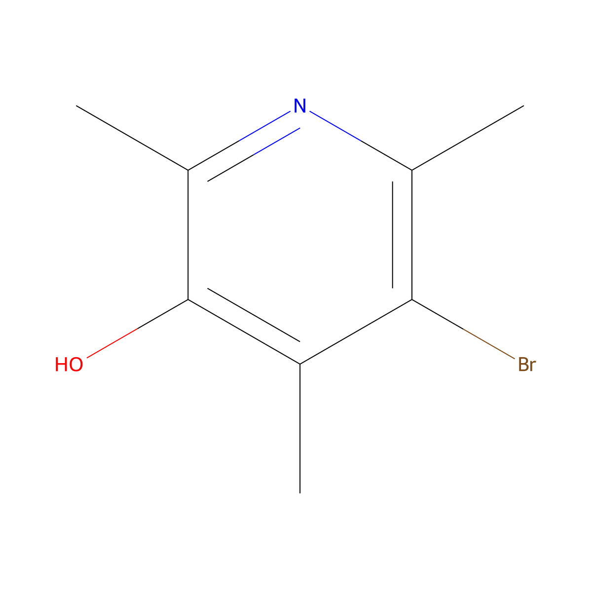 5-Bromo-2,4,6-trimethylpyridin-3-ol molecular structure, CAS 1823879-46-4