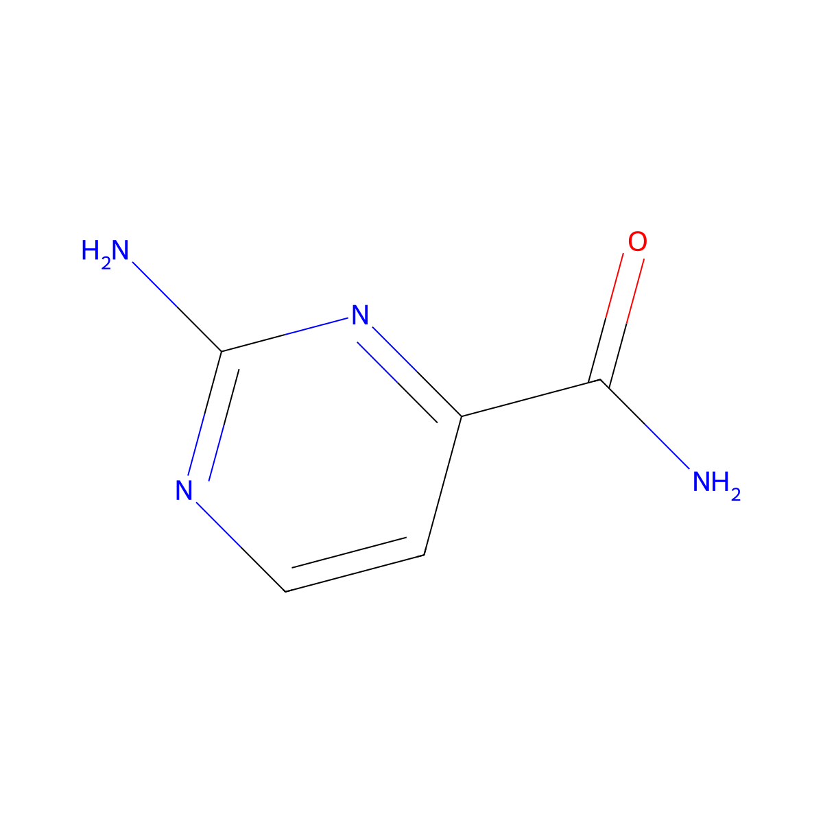 2-Aminopyrimidine-4-carboxamide molecular structure, CAS 1823879-58-8