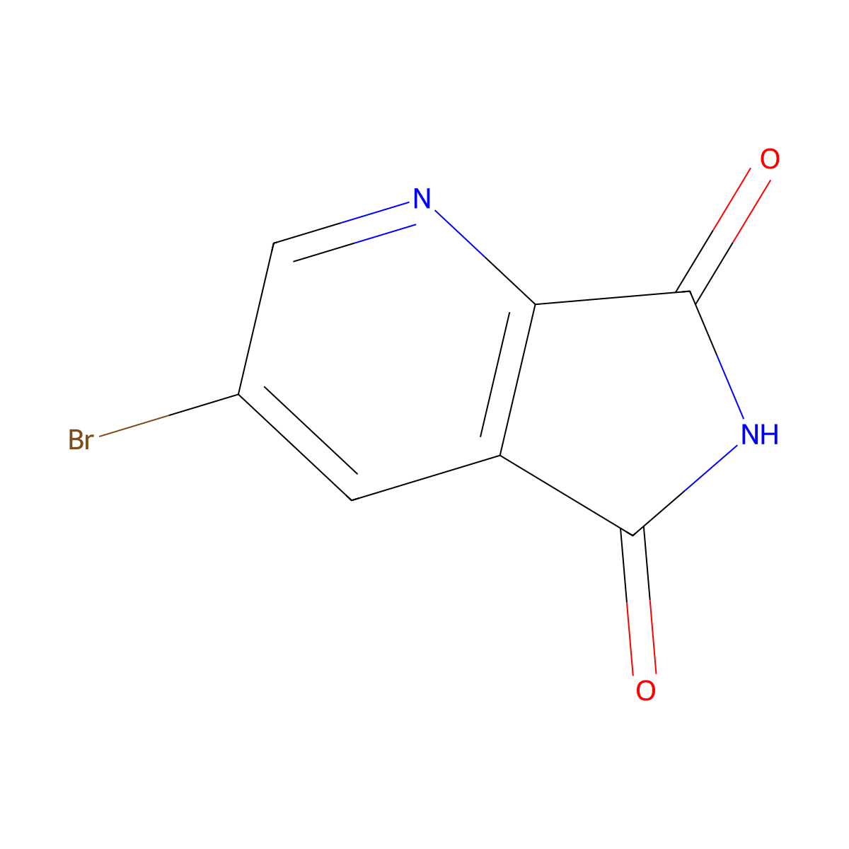 3-Bromo-5H-pyrrolo[3,4-b]pyridine-5,7(6H)-dione molecular structure, CAS 1823879-74-8