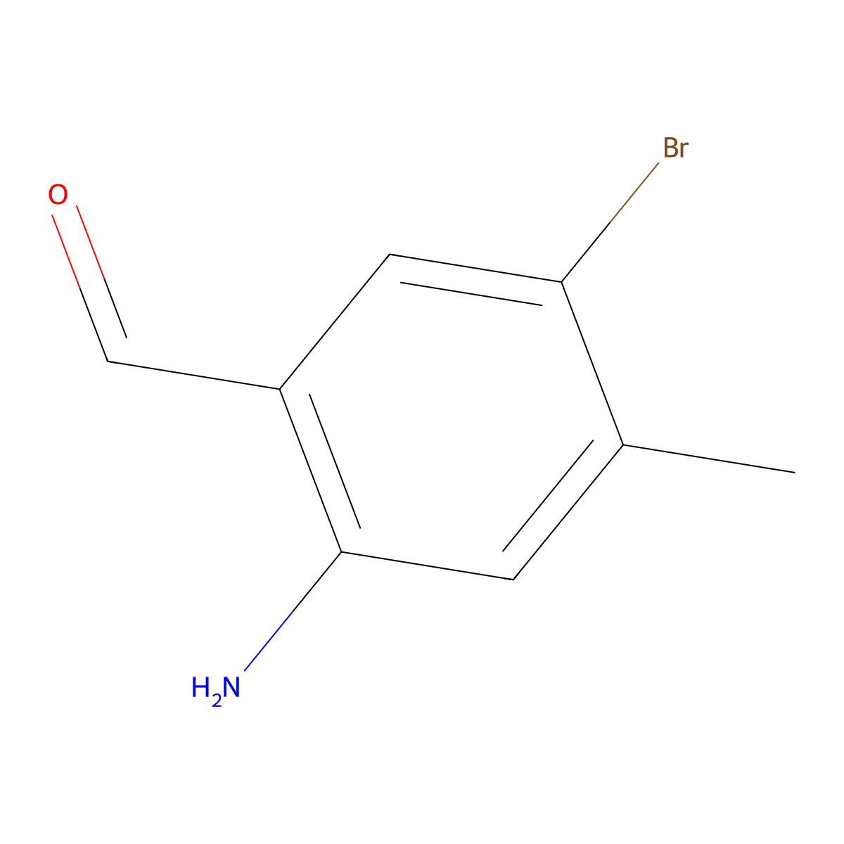 2-Amino-5-bromo-4-methylbenzaldehyde molecular structure, CAS 1823879-87-3