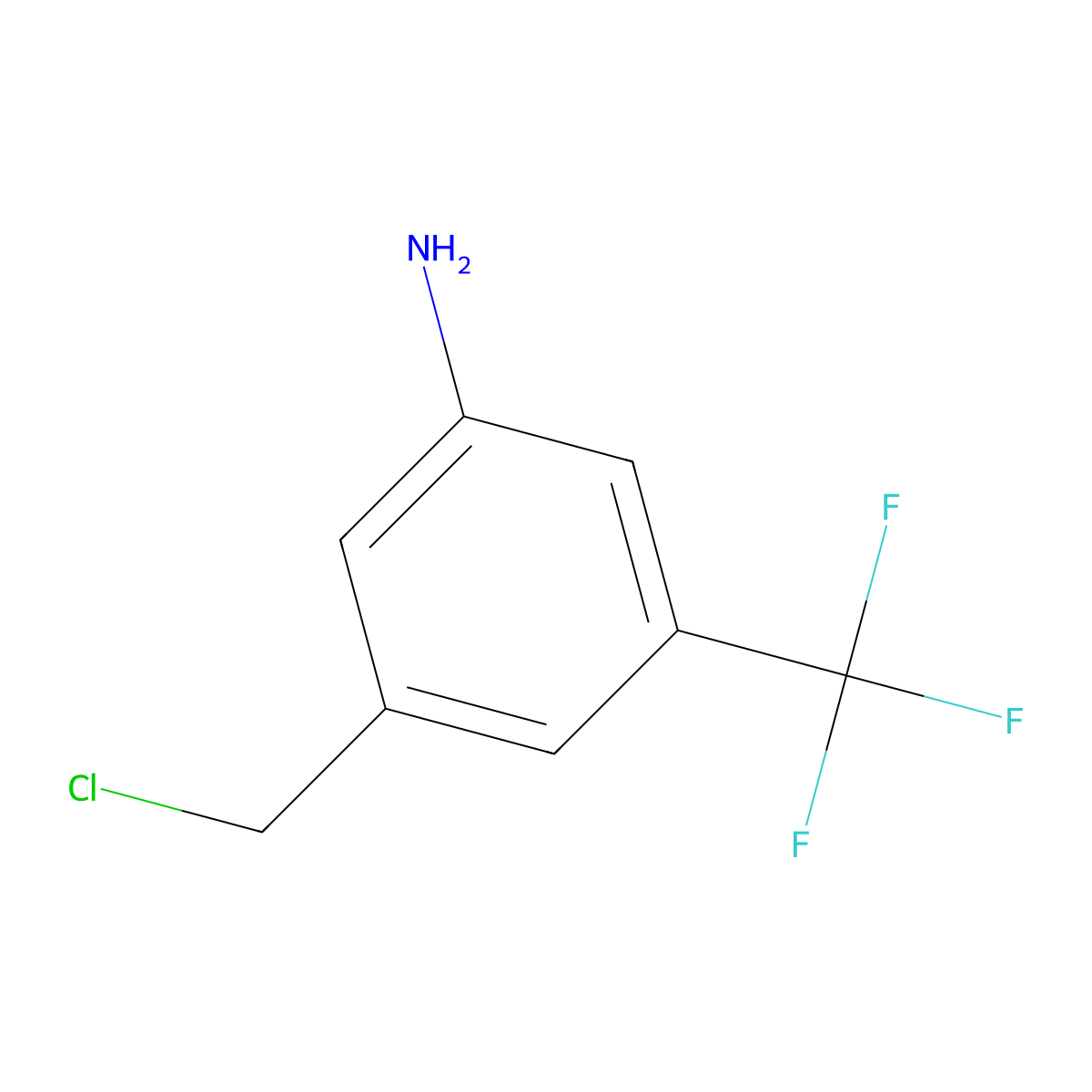 3-(Chloromethyl)-5-(trifluoromethyl)aniline molecular structure, CAS 1823879-97-5