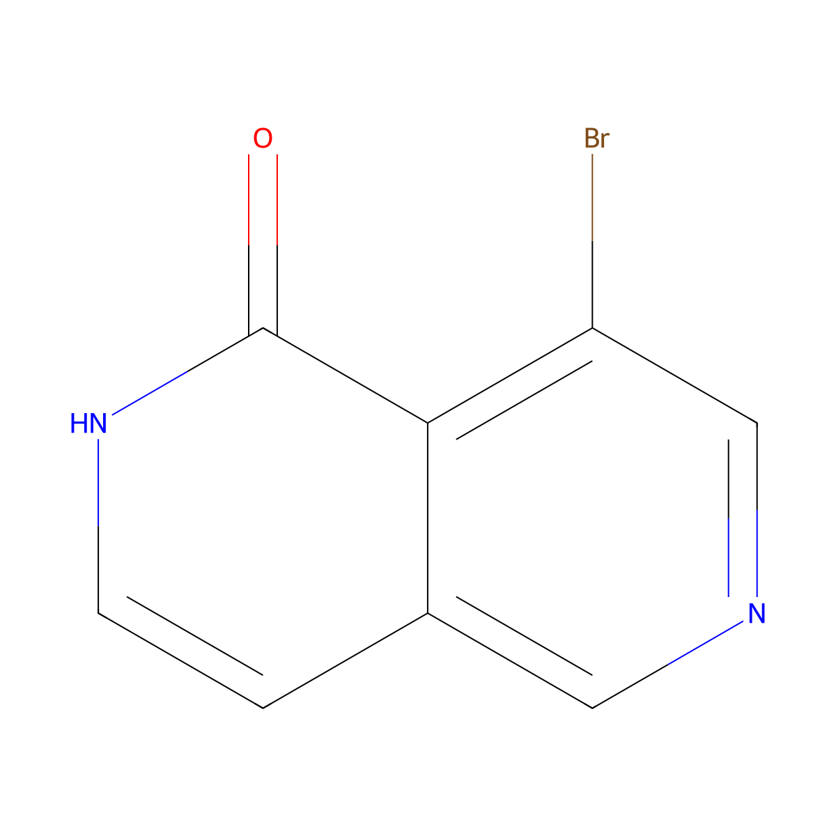 8-Bromo-1,2-dihydro-2,6-naphthyridin-1-one molecular structure, CAS 1823880-20-1