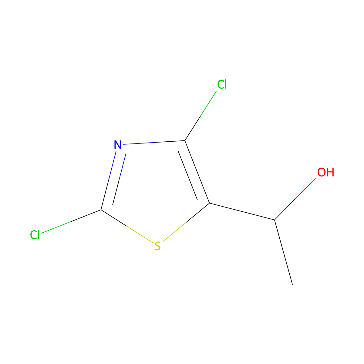 1-(2,4-Dichlorothiazol-5-yl)ethanol molecular structure, CAS 1823881-31-7