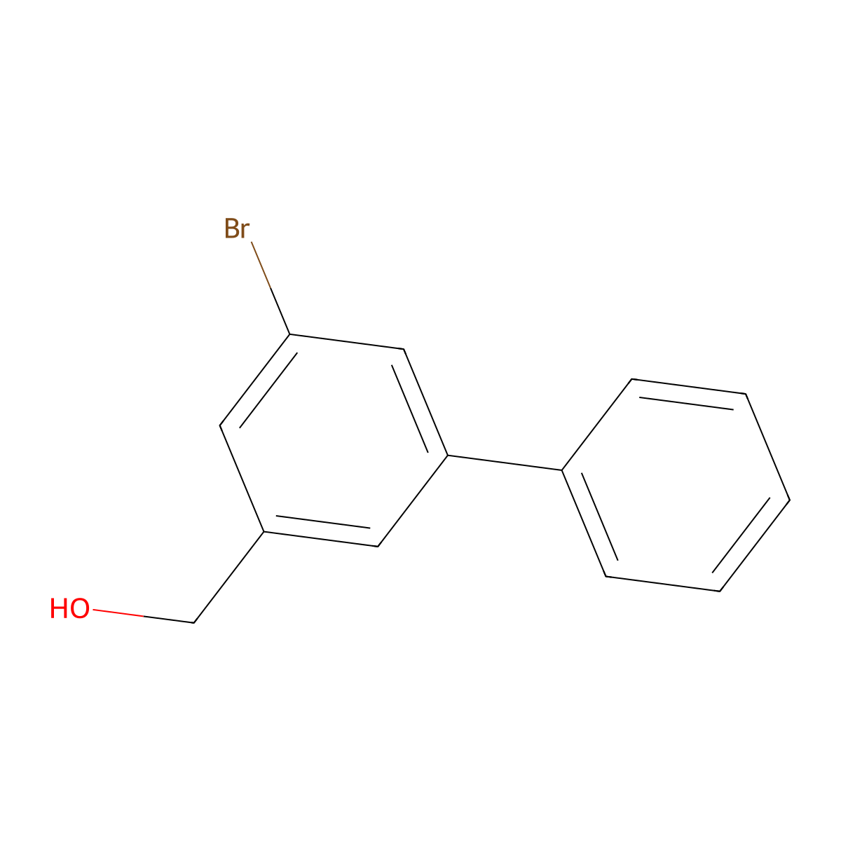 (5-Bromo-[1,1'-biphenyl]-3-yl)methanol molecular structure, CAS 1823881-88-4
