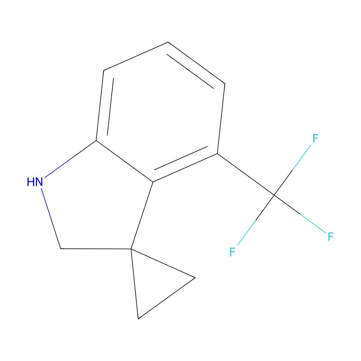 4'-(Trifluoromethyl)spiro[cyclopropane-1,3'-indoline] molecular structure, CAS 1823881-89-5