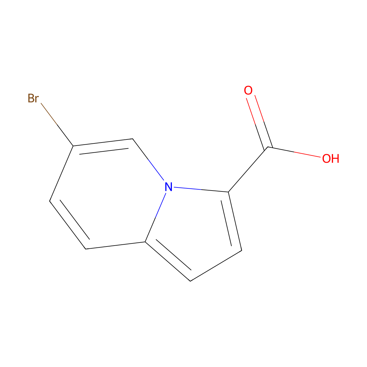 6-Bromo-indolizine-3-carboxylic acid molecular structure, CAS 1823882-04-7
