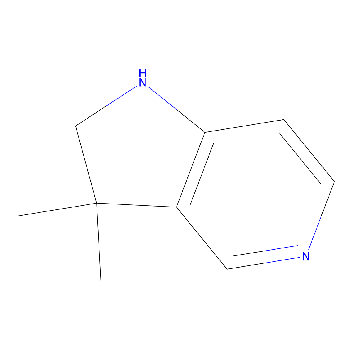 3,3-Dimethyl-2,3-dihydro-1H-pyrrolo[3,2-C]pyridine molecular structure, CAS 1823882-07-0