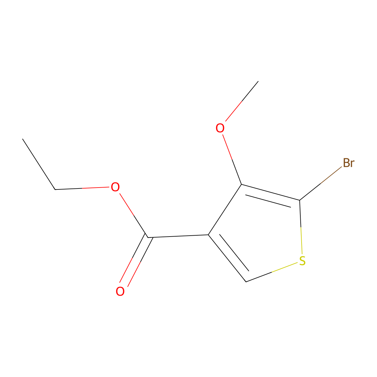 Ethyl 5-bromo-4-methoxythiophene-3-carboxylate molecular structure, CAS 1823882-59-2