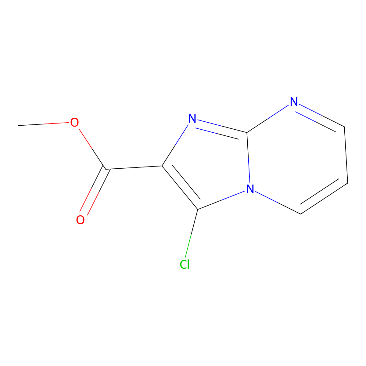 Methyl 3-chloroimidazo[1,2-a]pyrimidine-2-carboxylate molecular structure, CAS 1823882-90-1