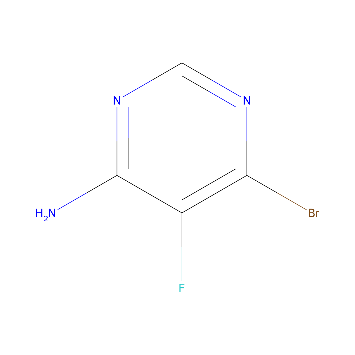 6-Bromo-5-fluoropyrimidin-4-amine molecular structure, CAS 1823883-79-9