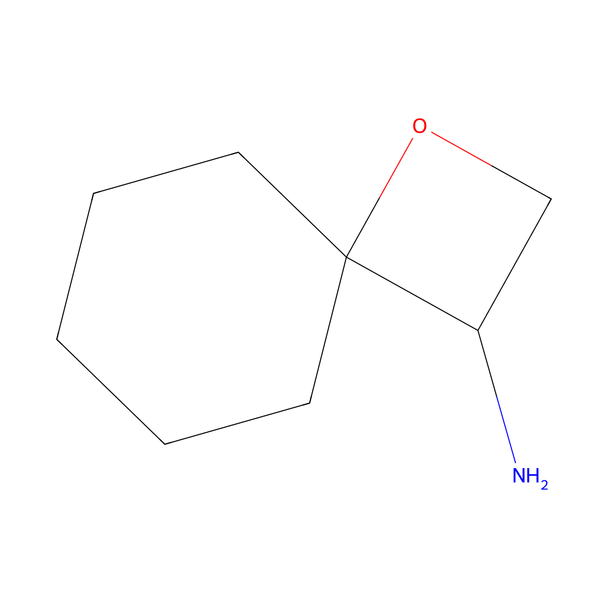 1-Oxaspiro[3.5]nonan-3-amine molecular structure, CAS 1823884-22-5