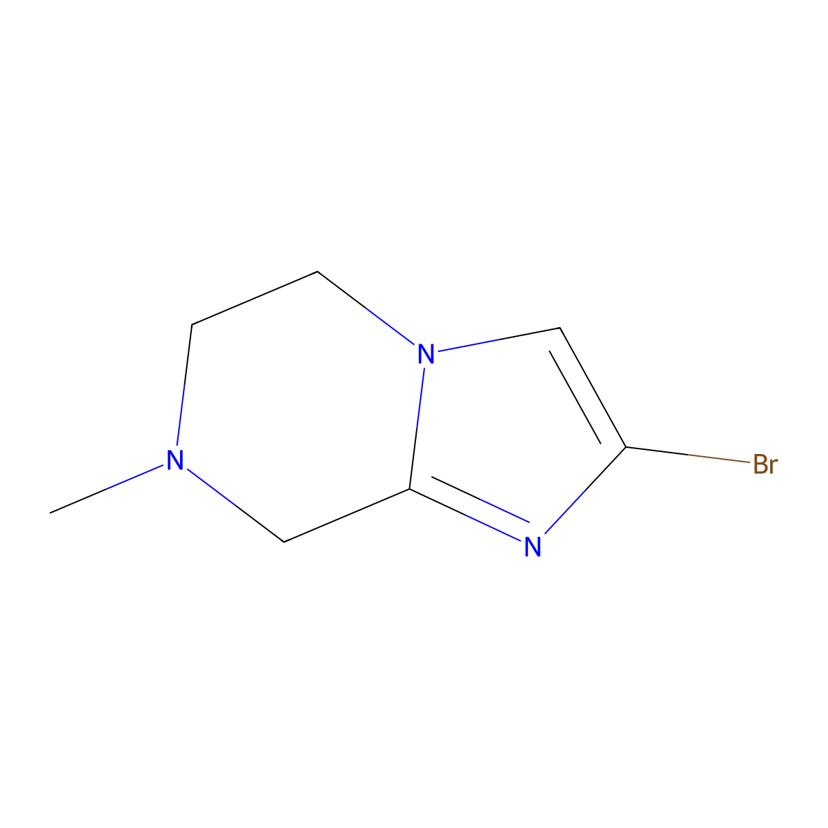 2-Bromo-7-methyl-5,6,7,8-tetrahydroimidazo[1,2-A]pyrazine molecular structure, CAS 1823884-46-3