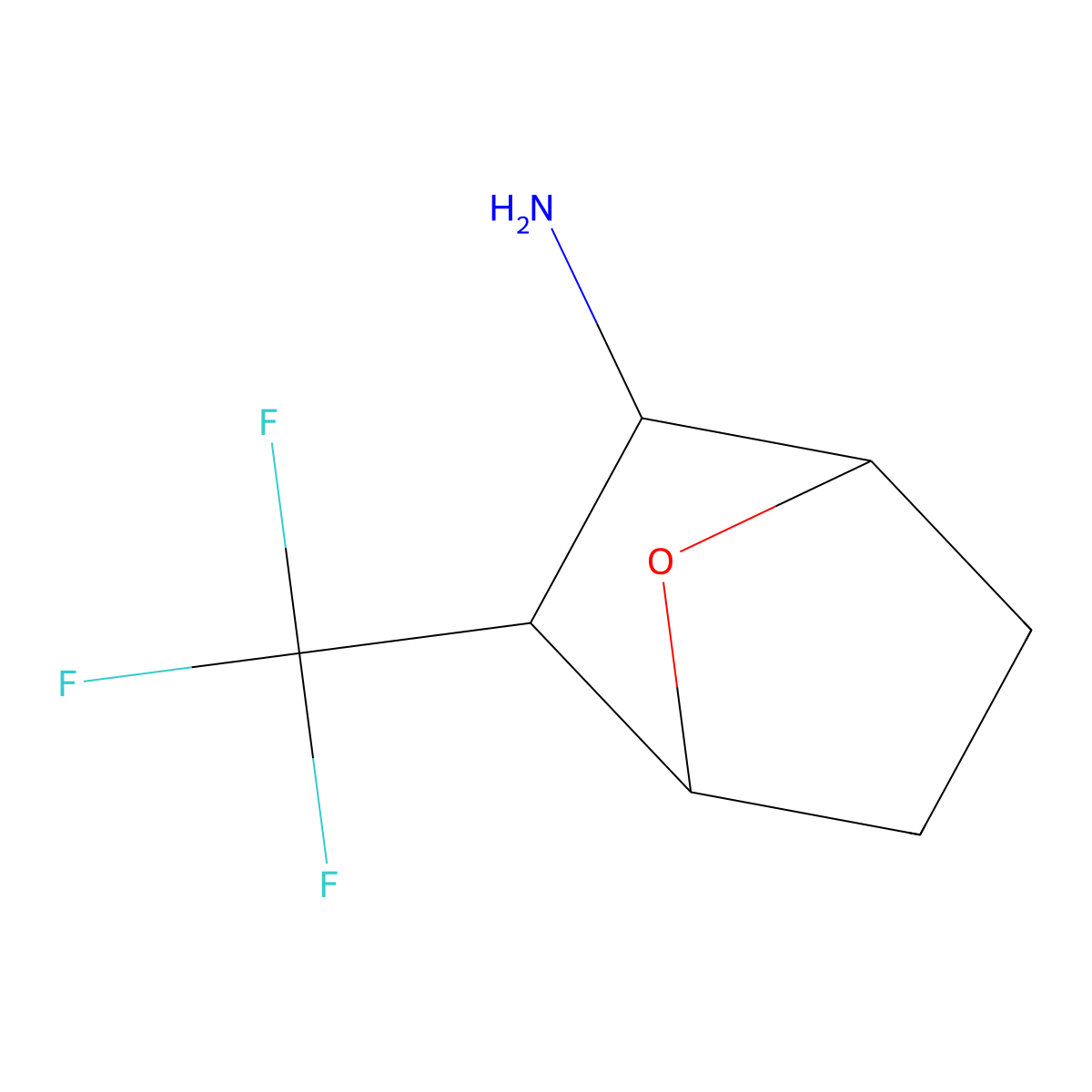 3-(Trifluoromethyl)-7-oxabicyclo[2.2.1]heptan-2-amine molecular structure, CAS 1823885-69-3