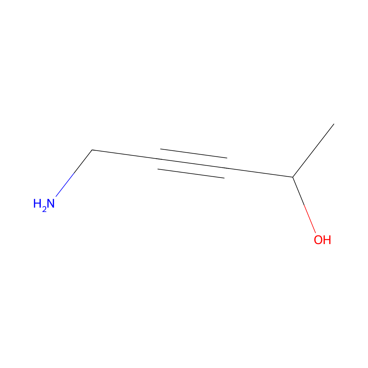 5-Aminopent-3-yn-2-ol molecular structure, CAS 1823886-30-1