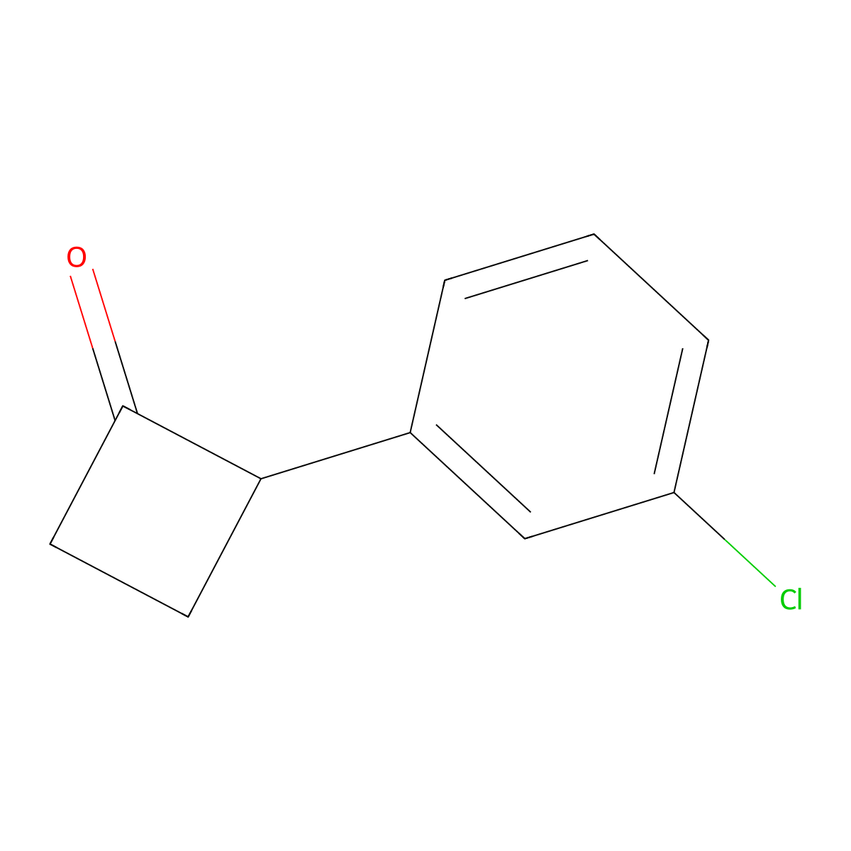 2-(3-Chlorophenyl)cyclobutan-1-one molecular structure, CAS 1823886-41-4