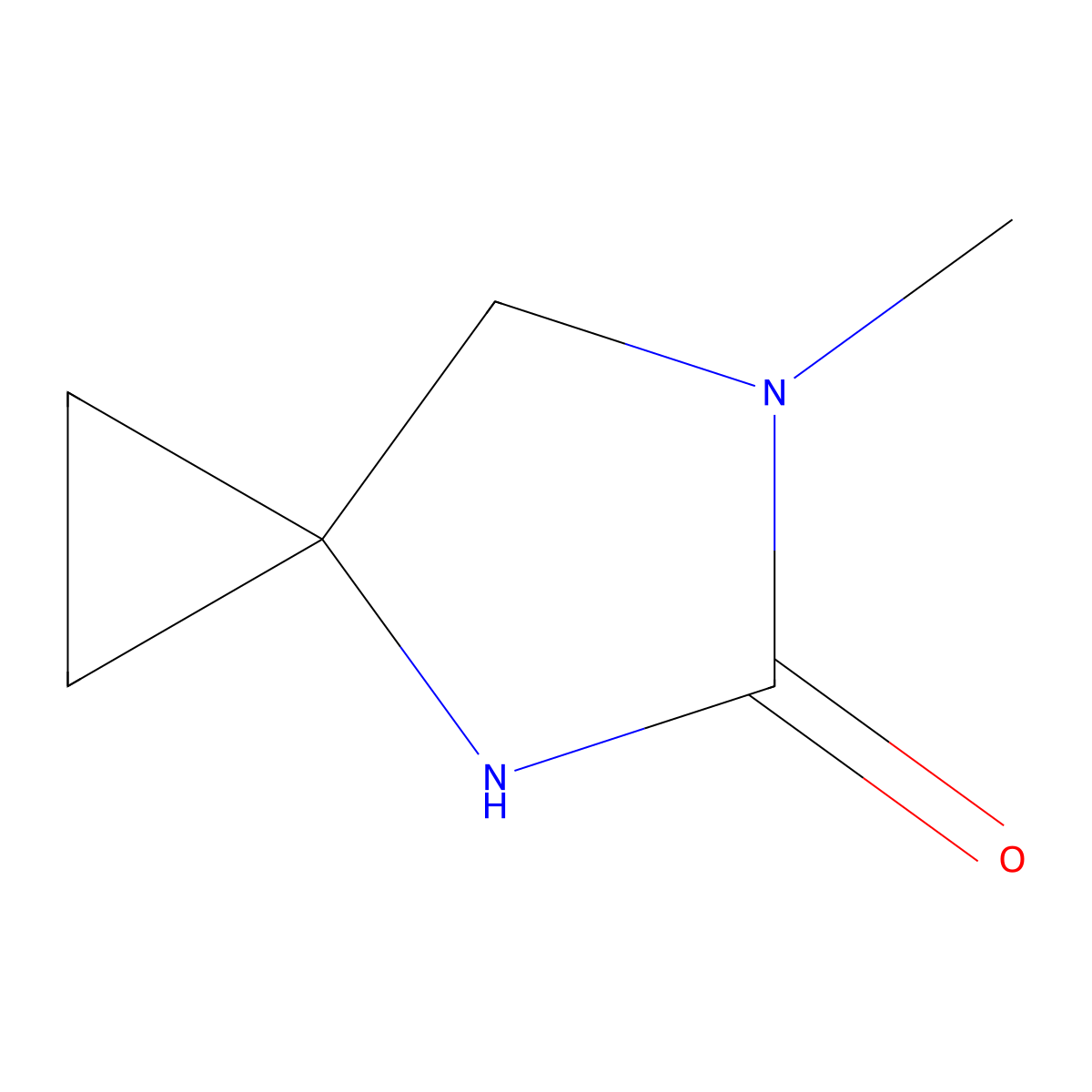 6-Methyl-4,6-diazaspiro(2.4)heptan-5-one molecular structure, CAS 1823886-42-5