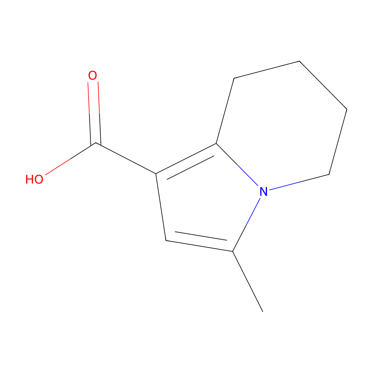 3-Methyl-5,6,7,8-tetrahydroindolizine-1-carboxylic acid molecular structure, CAS 1823886-97-0