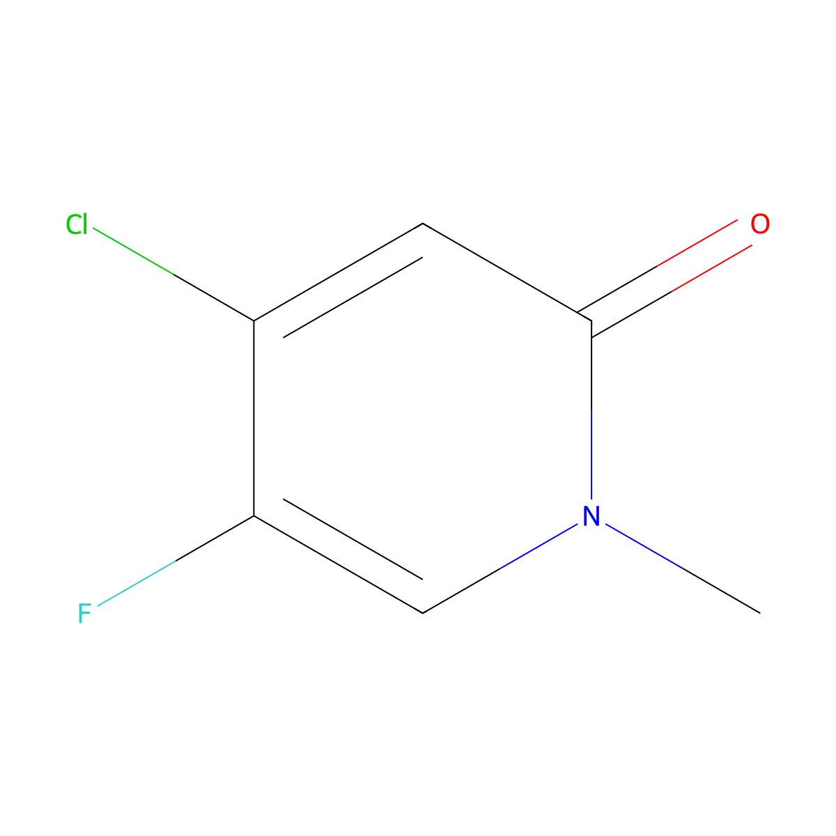 4-Chloro-5-fluoro-1-methylpyridin-2(1H)-one molecular structure, CAS 1823887-04-2