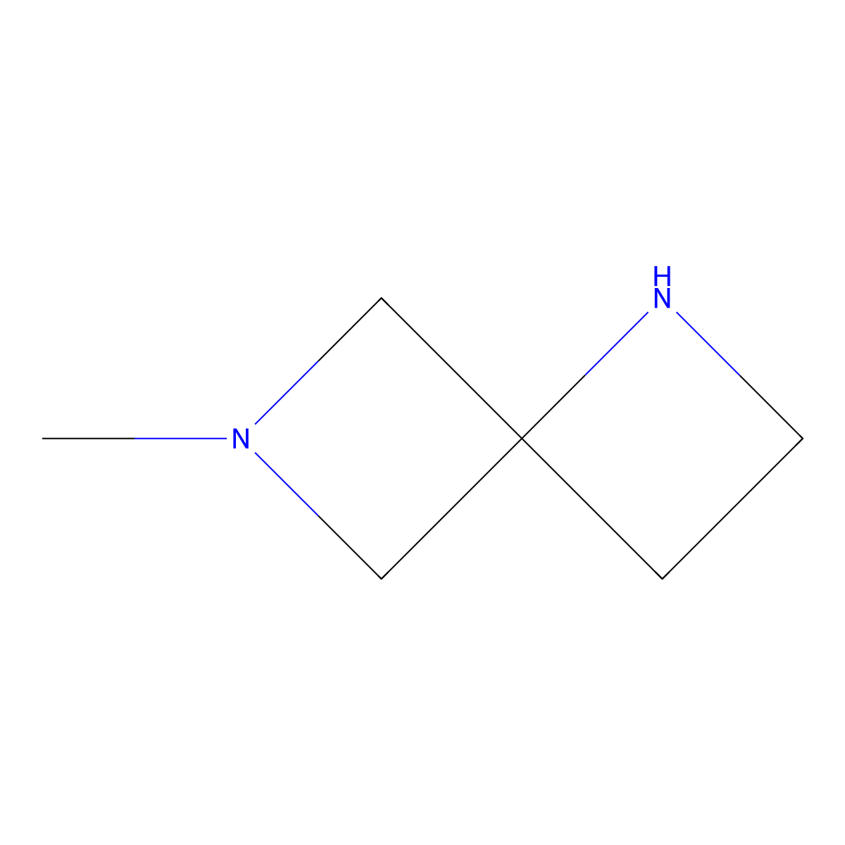 6-Methyl-1,6-diazaspiro[3.3]heptane molecular structure, CAS 1823887-07-5