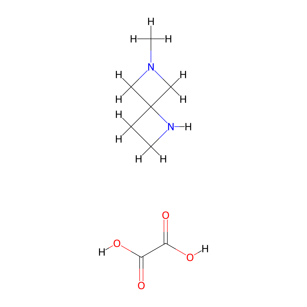 6-Methyl-1,6-diazaspiro[3.3]heptane;oxalic acid molecular structure, CAS 1823887-08-6