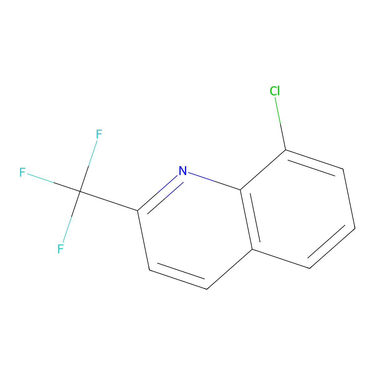 8-Chloro-2-(trifluoromethyl)quinoline molecular structure, CAS 1823887-29-1