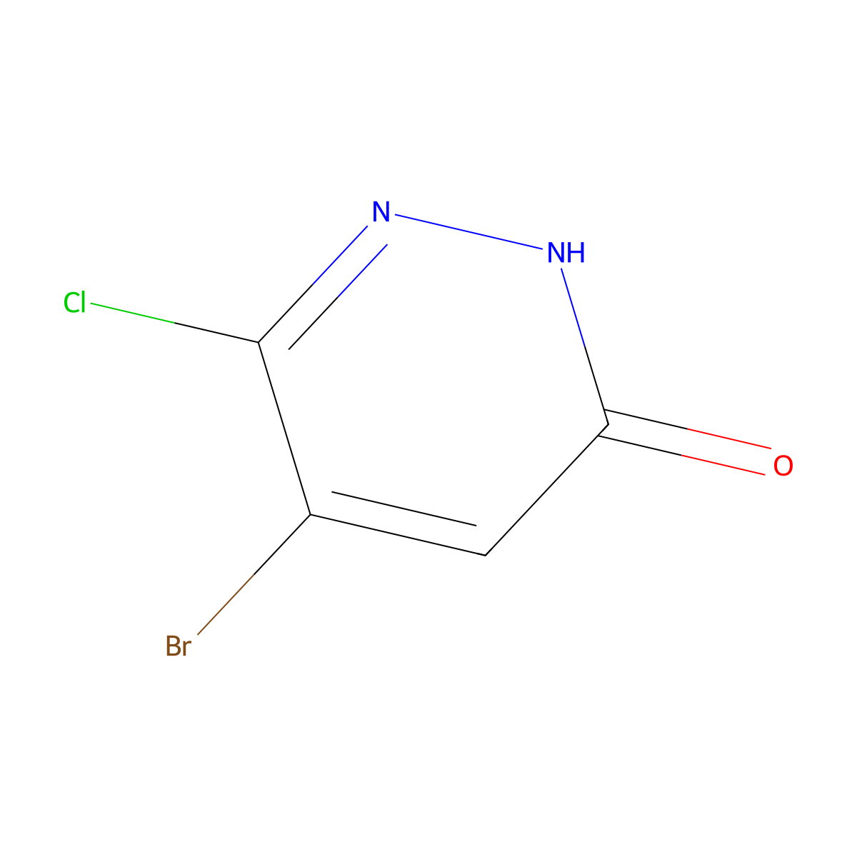 5-Bromo-6-chloropyridazin-3-ol molecular structure, CAS 1823887-37-1