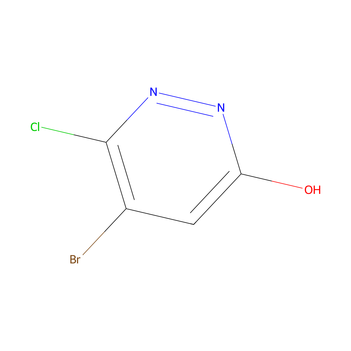 5-Bromo-6-chloropyridazin-3-ol molecular structure, CAS 1823887-37-1