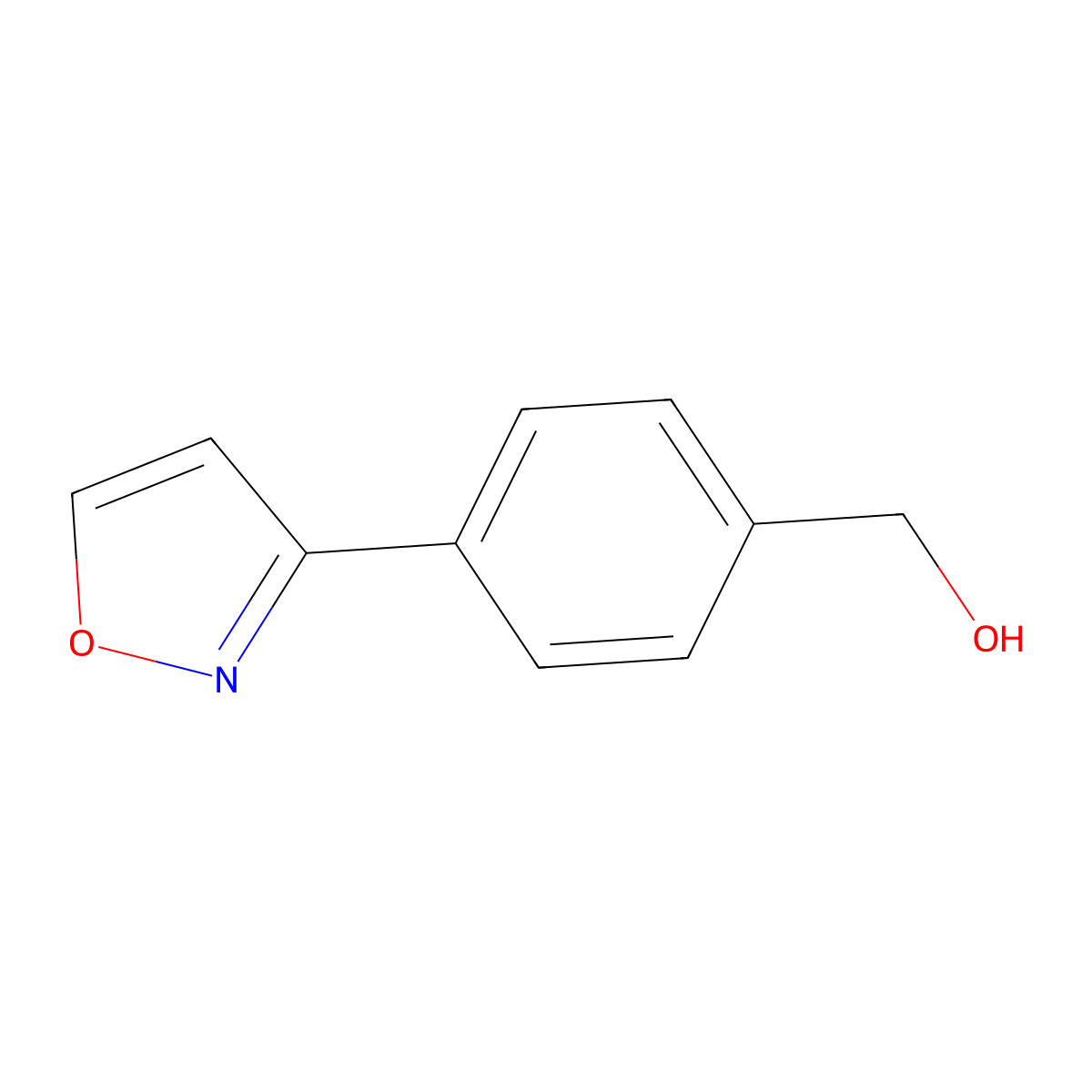 (4-(Isoxazol-3-yl)phenyl)methanol molecular structure, CAS 1823887-39-3