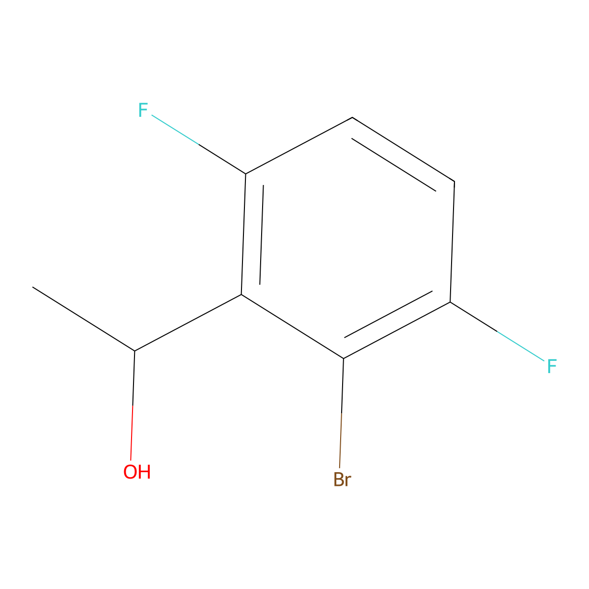 1-(2-Bromo-3,6-difluorophenyl)ethanol molecular structure, CAS 1823887-66-6