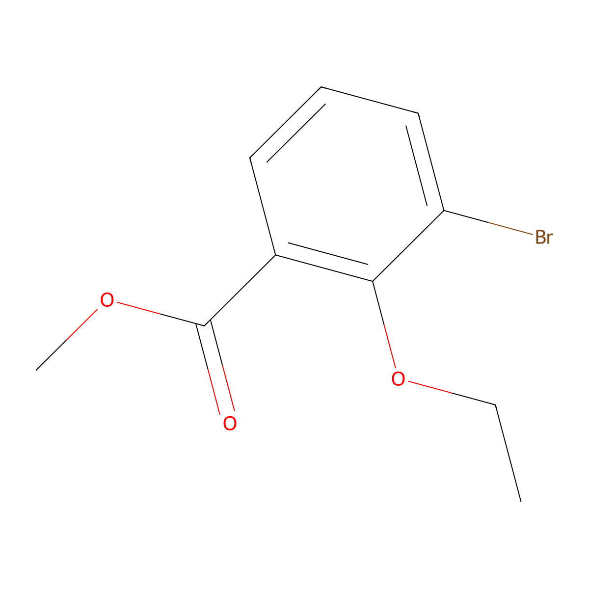 Methyl 3-bromo-2-ethoxybenzoate molecular structure, CAS 1823888-29-4
