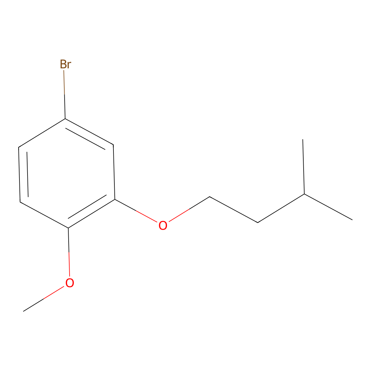 1-Bromo-4-methoxy-3-iso-pentyloxybenzene molecular structure, CAS 1823888-55-6
