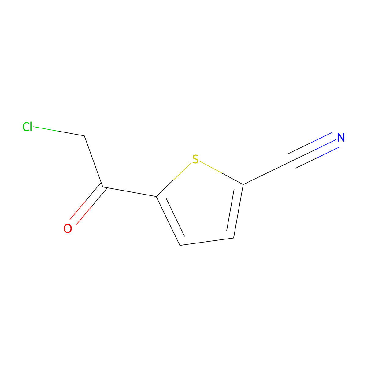 5-(2-Chloroacetyl)thiophene-2-carbonitrile molecular structure, CAS 1823888-86-3