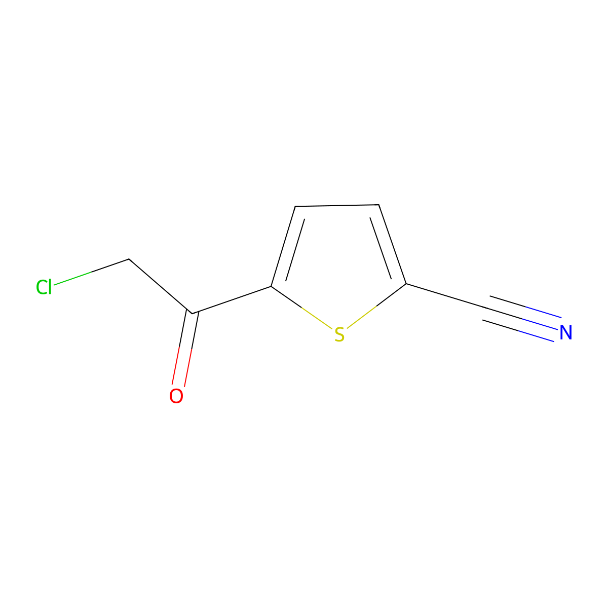 5-(2-Chloroacetyl)thiophene-2-carbonitrile molecular structure, CAS 1823888-86-3