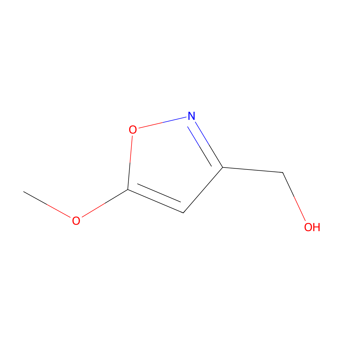 (5-Methoxy-1,2-oxazol-3-yl)methanol molecular structure, CAS 1823889-06-0