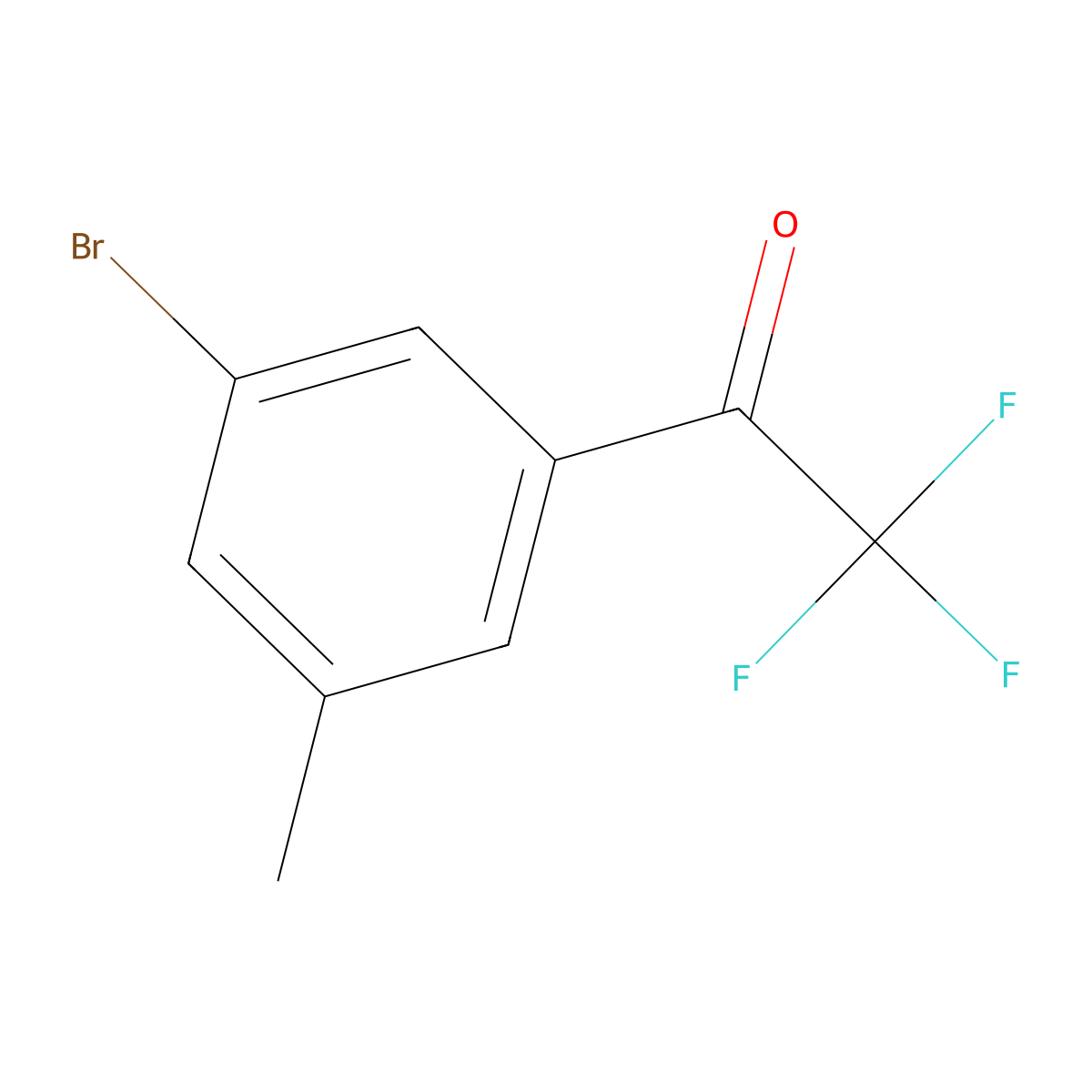 1-(3-Bromo-5-methylphenyl)-2,2,2-trifluoroethan-1-one molecular structure, CAS 1823889-23-1