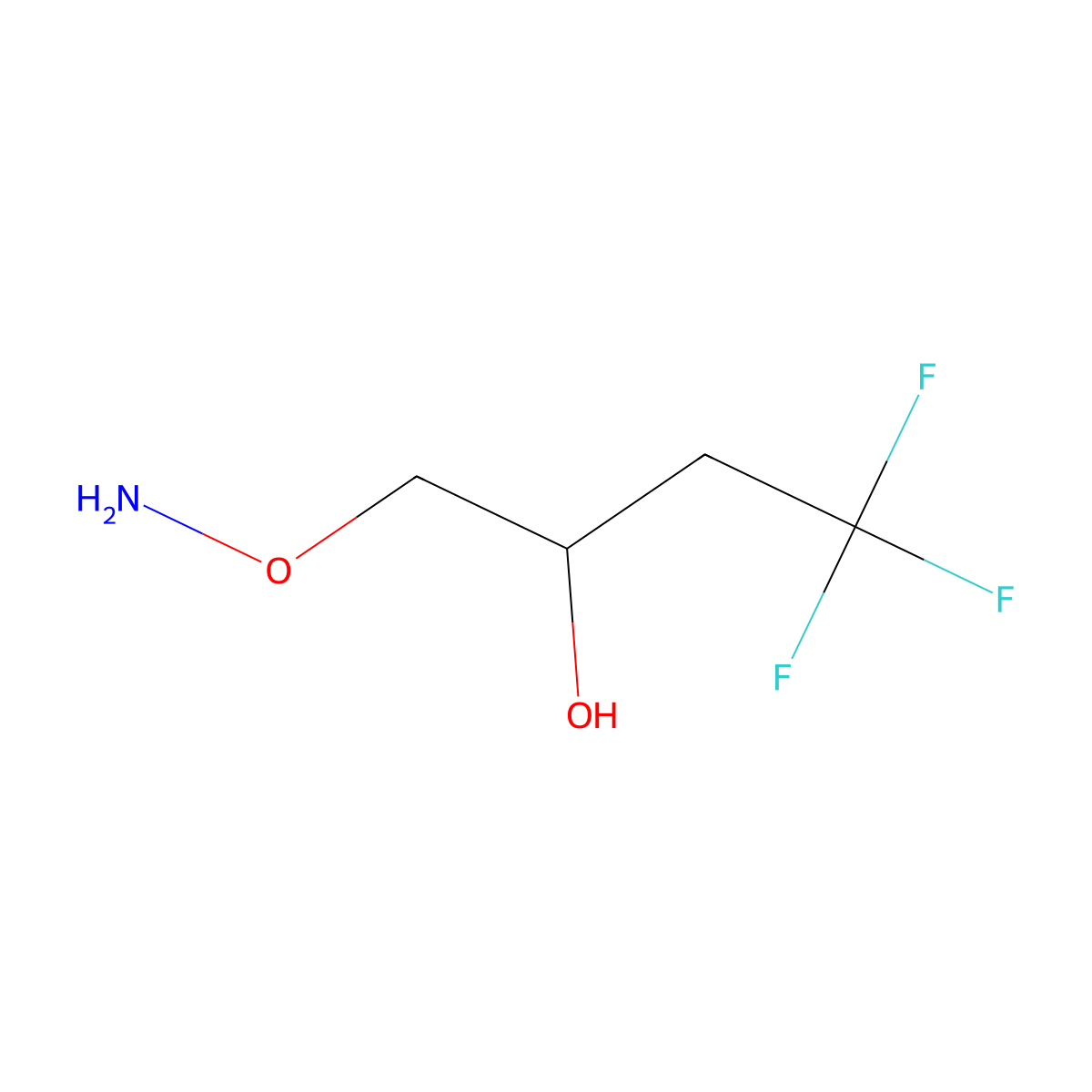 1-(Aminooxy)-4,4,4-trifluorobutan-2-ol molecular structure, CAS 1823889-58-2
