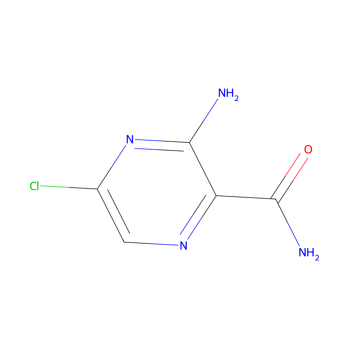3-Amino-5-chloropyrazine-2-carboxamide molecular structure, CAS 1823889-69-5