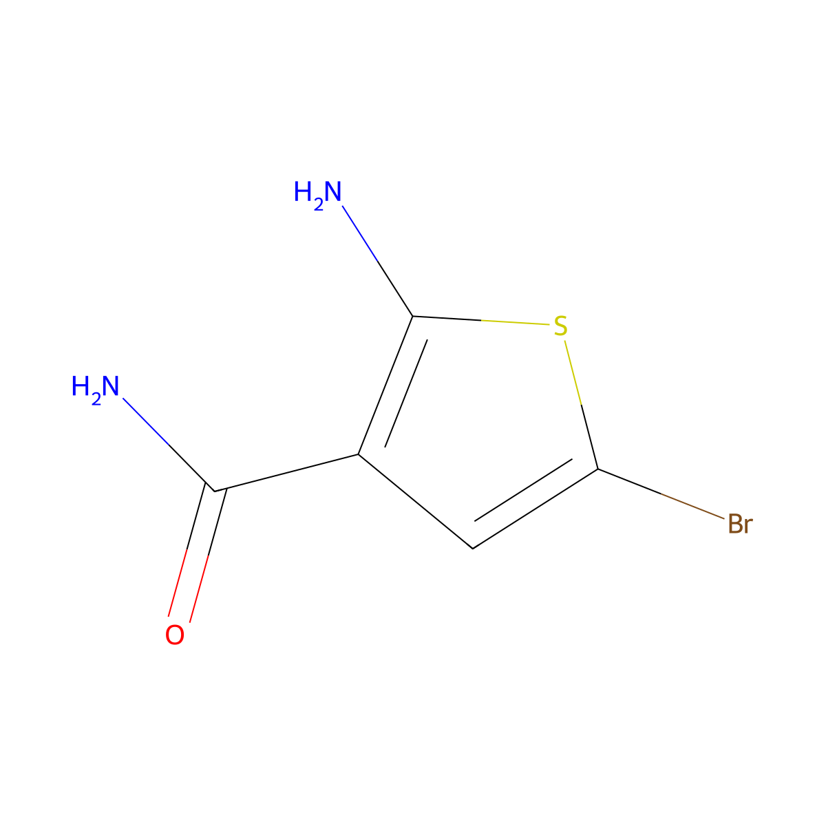 2-Amino-5-bromothiophene-3-carboxamide molecular structure, CAS 1823890-30-7