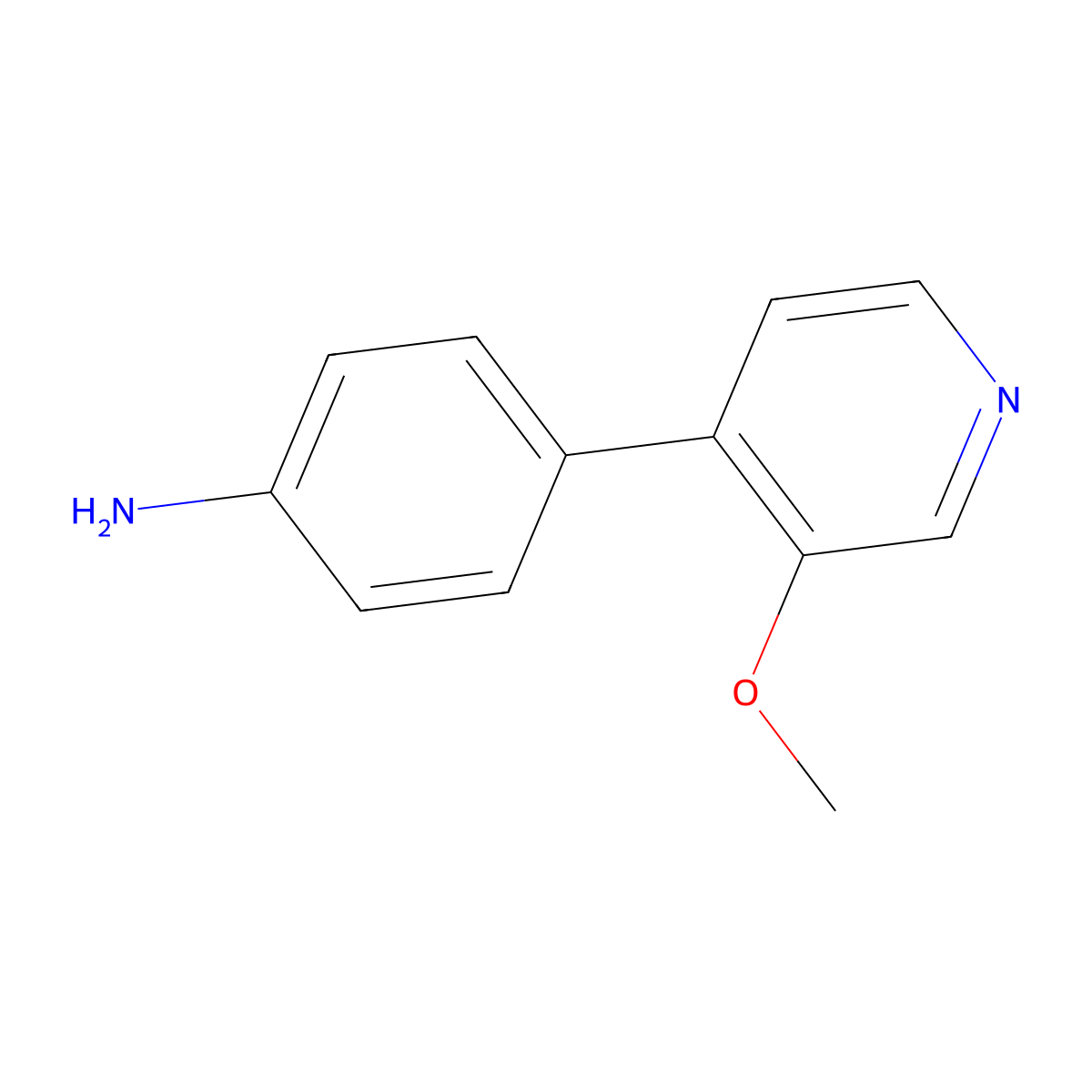 4-(3-Methoxypyridin-4-yl)aniline molecular structure, CAS 1823891-12-8