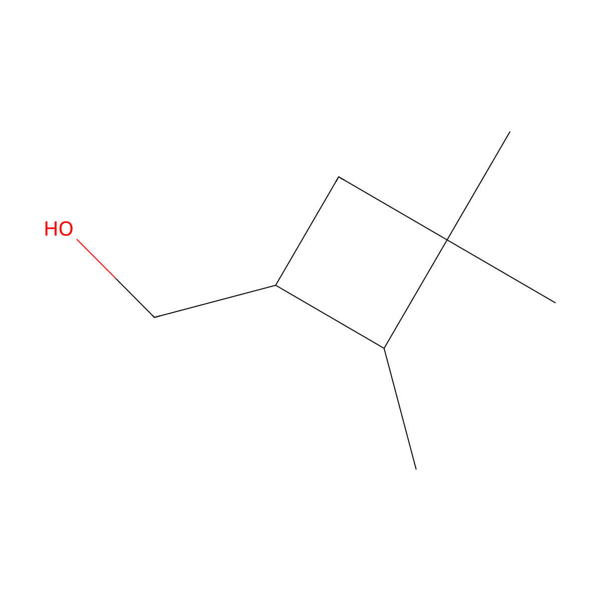(2,3,3-Trimethylcyclobutyl)methanol molecular structure, CAS 1823891-21-9