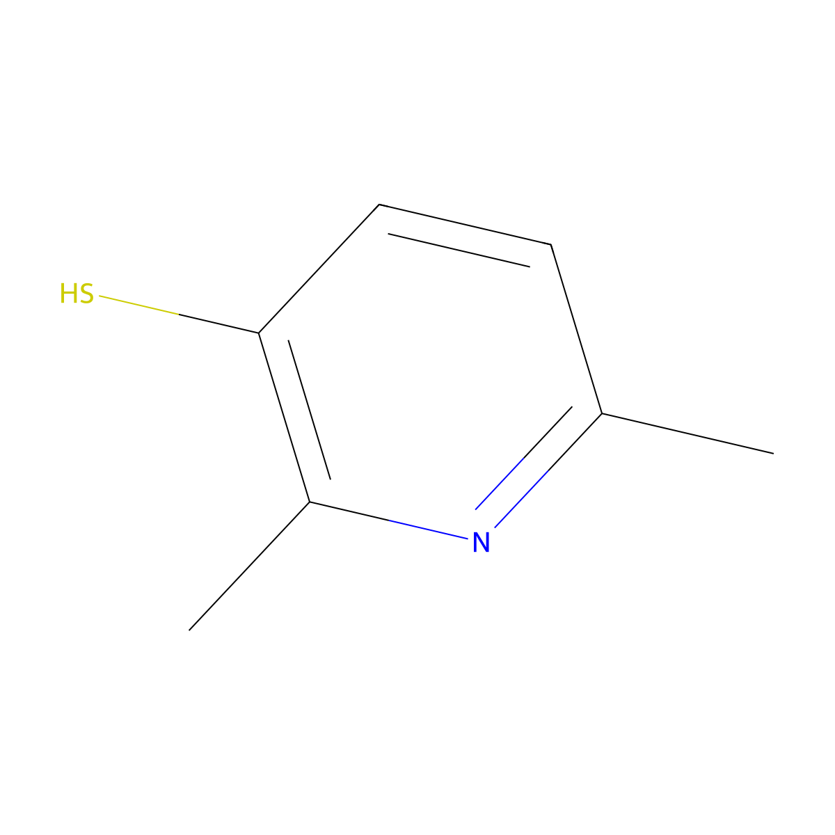 2,6-Dimethylpyridine-3-thiol molecular structure, CAS 1823891-37-7