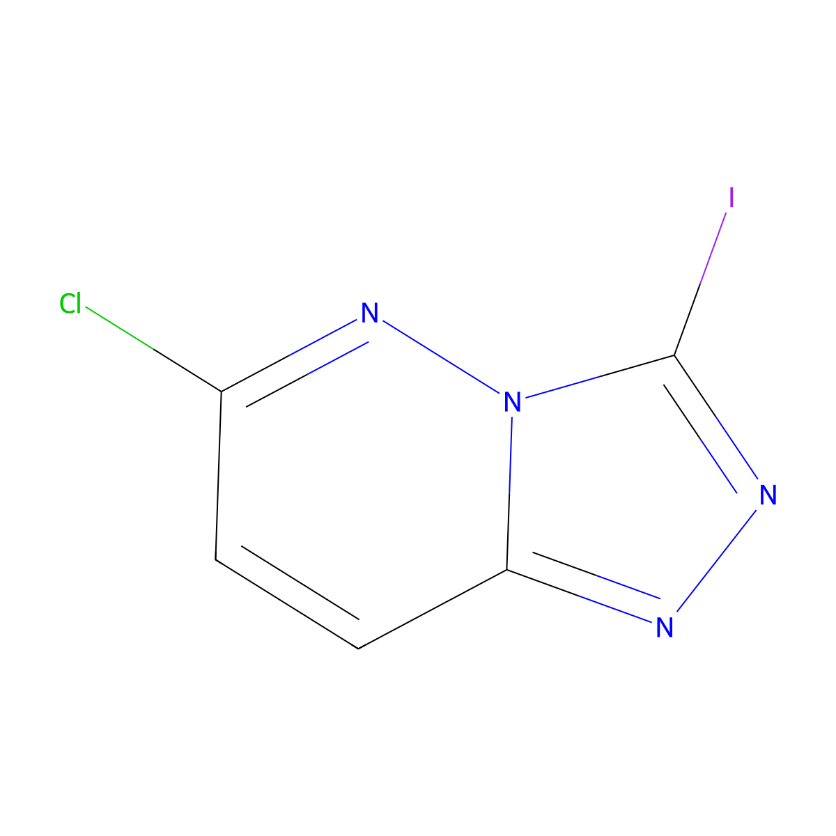 6-Chloro-3-iodo-[1,2,4]triazolo[4,3-b]pyridazine molecular structure, CAS 1823892-24-5
