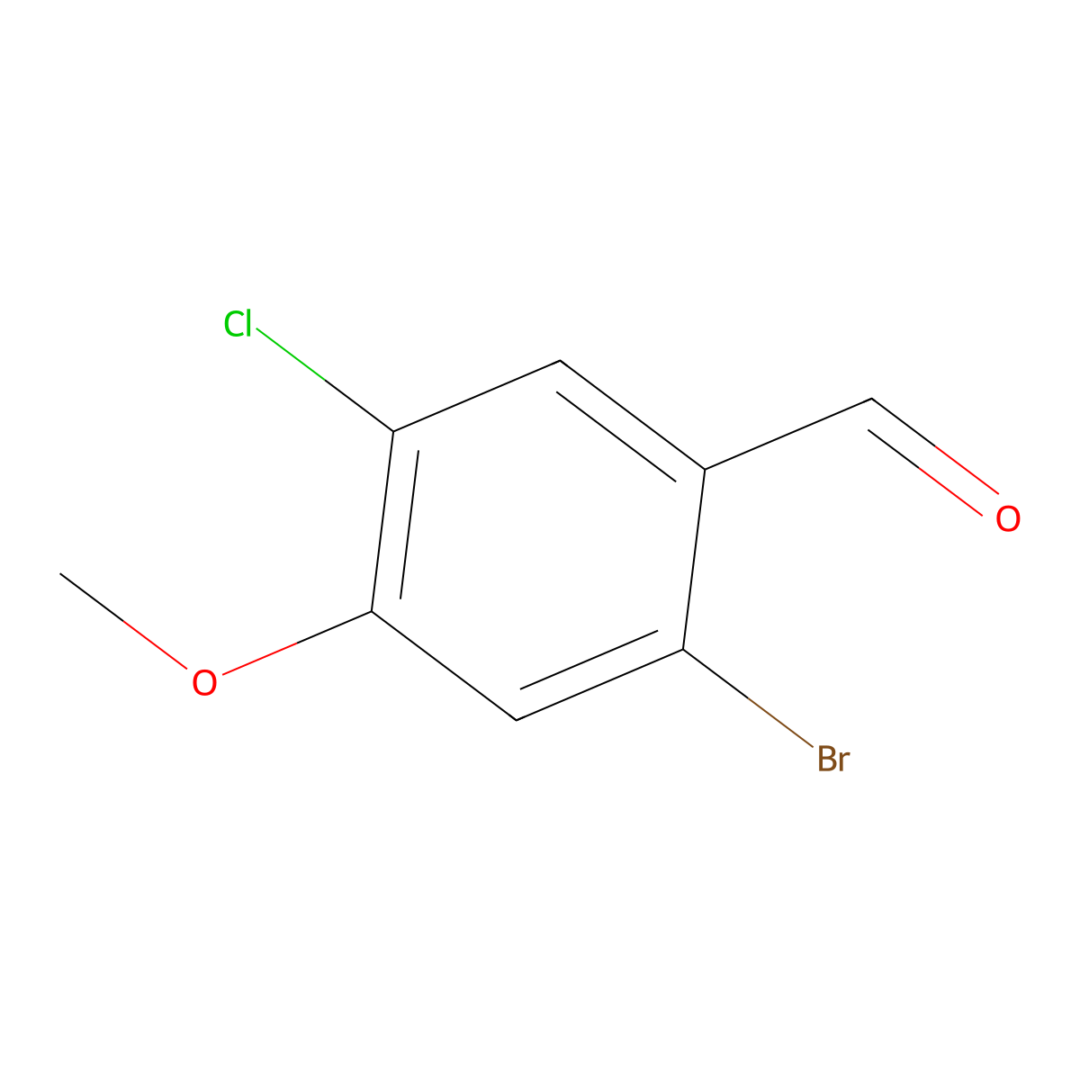 2-Bromo-5-chloro-4-methoxybenzaldehyde molecular structure, CAS 1823892-55-2