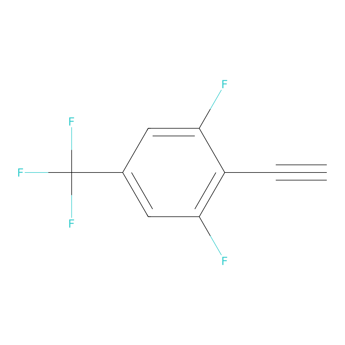 2,6-Difluoro-4-(trifluoromethyl)phenylacetylene molecular structure, CAS 1823892-92-7